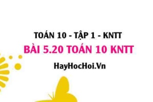 Bài 5.20 SGK Toán 10 Kết nối tri thức tập 1